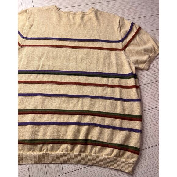 Alfred Dunner ladies short sleeve sweater w/ beaded & embroidered detail. Sz L - Picture 9 of 9